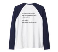 Querido Humano Detrás De Mí El Mundo Es Mejor Contigo Amable Amable Camiseta Manga Raglan