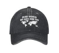 Querido Mundo, Nosotros también lo odiamos. Gorras. Alto a la Guerra de aranceles. Gorra Retro.
