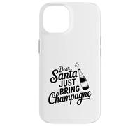 Querido Papá Noel Acaba de traer champán, Divertidas Vacaciones Carcasa para iPhone 14