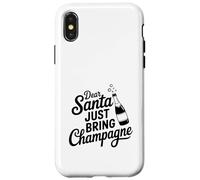 Querido Papá Noel Acaba de traer champán, Divertidas Vacaciones Carcasa para iPhone X/XS