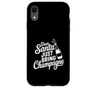 Querido Papá Noel Acaba de traer champán, Divertidas Vacaciones Carcasa para iPhone XR