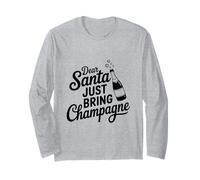 Querido Papá Noel Acaba de traer champán, Divertidas Vacaciones Manga Larga