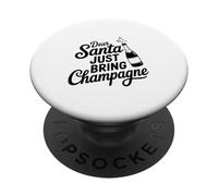 Querido Papá Noel Acaba de traer champán, Divertidas Vacaciones PopSockets PopGrip Adhesivo