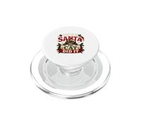 Querido Papá Noel El Gato lo Hizo Divertido Navidad Felino Humor PopSockets PopGrip para MagSafe