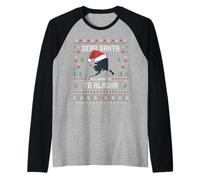 Querido Papá Noel Just Bring Me To Alaska Ugly Xmas Sweater Lover Camiseta Manga Raglan