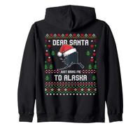 Querido Papá Noel Just Bring Me To Alaska Ugly Xmas Sweater Lover Sudadera con Capucha