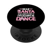 Querido Papá Noel, no FUI yo, Siempre Estoy en el Baile Ballet Navidad PopSockets PopGrip Adhesivo