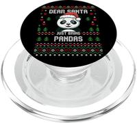 Querido Papá Noel Panda Navidad Feo Amante de Navidad suéter Pandas PopSockets PopGrip para MagSafe