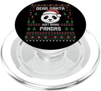 Querido Papá Noel Panda Navidad Feo Amante de Navidad suéter Pandas PopSockets PopGrip para MagSafe