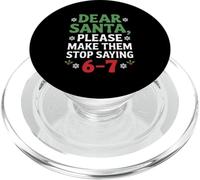 Querido Papá Noel, por Favor Hazlos Camiseta Papá Noel PopSockets PopGrip para MagSafe