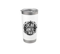 Querido Papá Noel, probé un divertido humor navideño Vaso térmico de acero inoxidable de doble pared