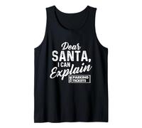 Querido Papá Noel, Puedo Explicar Las multas de estacionamiento - Car Guy Xmas Camiseta sin Mangas