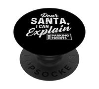 Querido Papá Noel, Puedo Explicar Las multas de estacionamiento - Car Guy Xmas PopSockets PopGrip Adhesivo