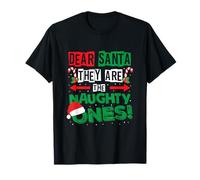 Querido Papá Noel, Son los Traviesos, Chiste Divertido de Navidad Camiseta