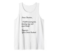 Querido Profesor Hablo con Todos Mover mi Asiento no ayudará a divertirse Camiseta sin Mangas