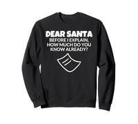 Querido Santa, ¿Antes de Que te explique cuánto Sabes ya? Sudadera