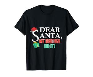 Querido Santa, Disfraz de Navidad de mi Hermano lo Hizo Divertido para Hermanos Camiseta