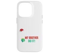 Querido Santa, Disfraz de Navidad de mi Hermano lo Hizo Divertido para Hermanos Carcasa para iPhone 14 Pro