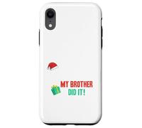 Querido Santa, Disfraz de Navidad de mi Hermano lo Hizo Divertido para Hermanos Carcasa para iPhone XR