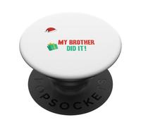 Querido Santa, Disfraz de Navidad de mi Hermano lo Hizo Divertido para Hermanos PopSockets PopGrip Adhesivo