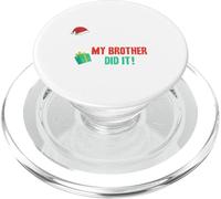 Querido Santa, Disfraz de Navidad de mi Hermano lo Hizo Divertido para Hermanos PopSockets PopGrip para MagSafe
