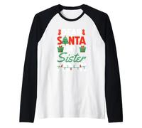 Querido Santa, mi Hermana lo Hizo, Feliz Navidad, Divertida y Linda Navidad Camiseta Manga Raglan