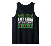 Querido Santa Vamos a negociar suéter feo Camiseta sin Mangas
