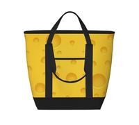 Queso amarillo,Bolsas de almuerzo de gran capacidad, bolsa de mano térmica para mujeres, hombres, trabajo, picnic, viajes.