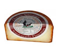Queso Artesano Semi Curado Pimentón 100% de Leche de Cabra Medio | Queso Gourmet Elaboración Tradicional y Casera con Ganadería Propia | Sabor Único y Natural