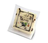 Queso de Oveja con Olivas Negras La Leyenda 200 g (Aprox.) | Queso Artesano Curado con Aceituna Negra | Sabor Mediterráneo Intenso | Ideal para Tapas, Aperitivos y Tablas de Quesos