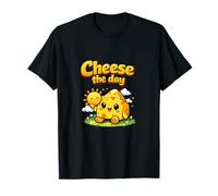 Queso el día Kawaii Chibi Cheese Holding Sun Camiseta