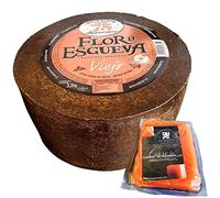 Queso Viejo Flor de Esgueva - Queso Curado Puro de Oveja - Elaborado con leche cruda madurado en corteza natural - Queso Curado con Membrillo TDW (Queso Completo con Membrillo)