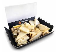 QUESOQUESO® Tabla de Queso Cortado Artesanal Variada para 8-12 personas | Bandeja de Quesos Gourmet Lista para Degustar Cortada a Mano | Caja Sorpresa con Queso para Aperitivos, Regalos y Eventos