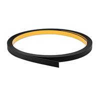 Quest Barra plana de plástico autoadhesivo, longitud: 10 m, molduras, perfil de PVC para construcción y decoración (negro, 10 m x 30 mm)