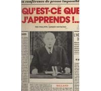 Quest-ce Que Japprends !... (ebook)