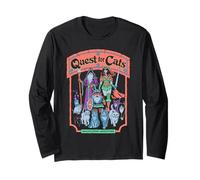 Quest for Cats Roleplay Retro Vintage Funny Adult Humor Manga Larga