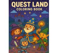 Quest Land: Fantasy Coloring Book for Adults and Teens with Easy and Bold Lines | 8.5 x 11 inches, 84 pages | Fantasy Scenes for Stress Relief and Relaxation
