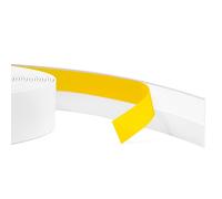 Quest Listón de Cubierta Tira Plana, Moldura para Ventanas Autoadhesiva - Ancho 60mm - Perfil de PVC, Moldura Decorativa, Tira de Acabado - Flexible, Plana - 10 metros (Blanco)