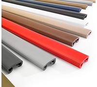 QUEST Pasamanos de PVC 40x8, pasamanos de plástico para escalera, perfil de goma para barandilla, gris