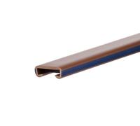 QUEST Pasamanos PVC 40 x 8 pasamanos para escaleras, de plástico, perfil para barandillas de escaleras, goma, marrón-gris oscuro