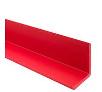 Quest Perfil angular 27x27mm Protector de cantos angular Listón angular Protección de esquinas - PVC Plástico - Sin cinta adhesiva - 180cm, Rojo