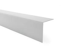 Quest Perfil angular de PVC, de plástico, autoadhesivo, protección de bordes y esquinas, listón angular, 50x50mm, 200cm, gris