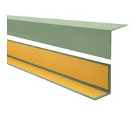 Quest Perfil angular de PVC, de plástico, autoadhesivo, protección de bordes y esquinas, listón angular, 15x15mm, 100cm, verde claro