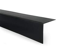 Quest Perfil angular de PVC, de plástico, autoadhesivo, protección de bordes y esquinas, listón angular, 15x15mm, 100cm, negro