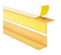 Quest Perfil Angular PVC 50x50 mm Autoadhesivo - Dorado, 100 cm | Perfil angular de PVC rígido, protege las esquinas interiores de golpes, sin taladrar, para cantos de pared, suelo y muebles