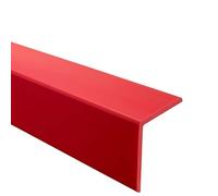 Quest Perfil Angular PVC Rígido 27x27 mm sin Adhesivo - Rojo, 180 cm | Perfil angular robusto y protector de esquinas para muebles, estanterías y cantos de mesa, protege de golpes y arañazos