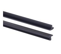 Quest Perfil antideslizante para ranuras de escalera, PVC, protección antideslizante para escaleras, longitud del rollo: 25 m (negro, 3,5 mm)