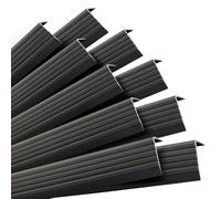 Quest - Perfil autoadhesivo para bordes de escaleras, 40 x 25 mm, antideslizante, de plástico PVC, color negro, 100 cm