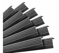 QUEST Perfil autoadhesivo para escaleras, 40 x 25 mm, PVC con ranuras antideslizantes (polvo de estrellas, 10 x 100 cm)