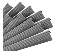 Quest Perfil de borde de escalera autoadhesivo, 50 x 42 mm, antideslizante, de plástico PVC, 100 cm, juego (gris oscuro, 10 x 100 cm)